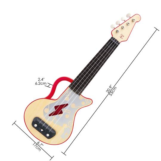 Hape Learn With Lights Red Electronic Ukulele
